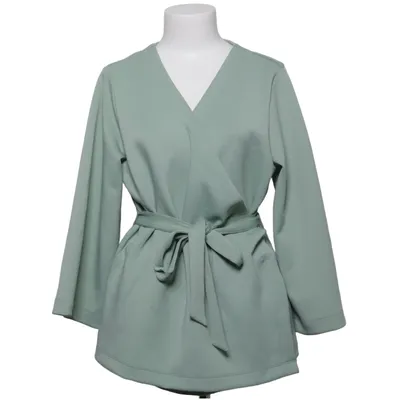 Slå-om bluse (Grøn) fra Hema Elastan, Genanvendt polyester