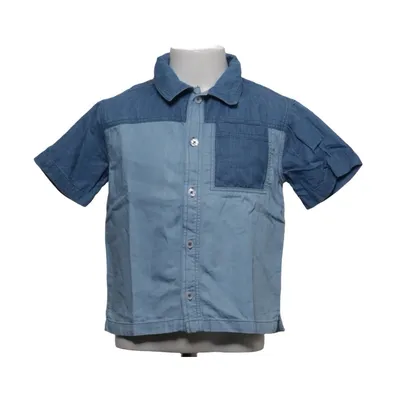 Chemise à manches courtes (Bleu) de Mini Market Coton