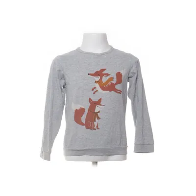 Långärmad t-shirt (Grå, Flerfärgad) från Polarn O. Pyret Elastan, Ekologisk bomull