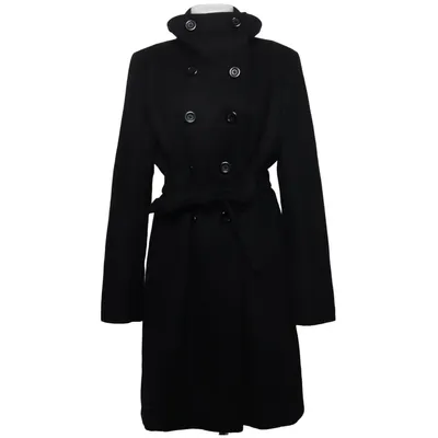 Coat (Black) from Emma Polyester, Viscose, Wool