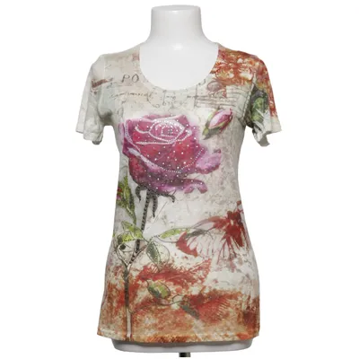T-shirt (Beige, Rouge, Marron) de Anne L Polyester, Viscose