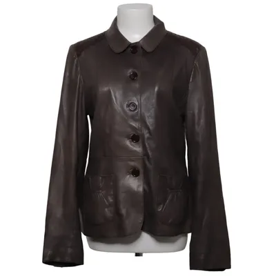 Leren jack (Bruin) van Auluna Leer, Polyester
