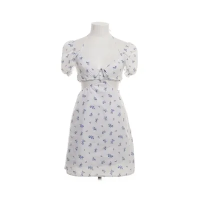 Jurk (Wit, Blauw) van Divided by H&M Elastaan, Polyester