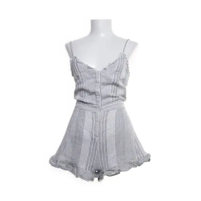 Jumpsuit (White, Blue) from H&M Trend Cotton