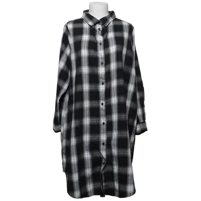 Skjortklänning (Svart, Vit) från Janina Curved Bomull, Polyester