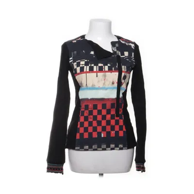 Långärmad t-shirt (Svart, Flerfärgad) från Aventures des Toiles Kashmir, Bomull, Elastan, Polyamid, Polyester, Viskos, Ull