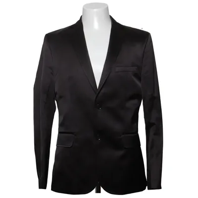 Blazer (Black) from Theo Cotton, Polyester, Viscose