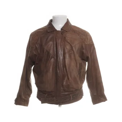 Läderjacka (Brun) från Leather Fashions Skinn, Nylon, Acetat