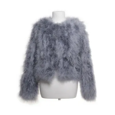 Feather jacket (Blue) Polyester, Fur