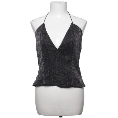 Haltertop (Glittery Deep Neck Singlet) van NA-KD Metallvezel, Polyamide, Polyester