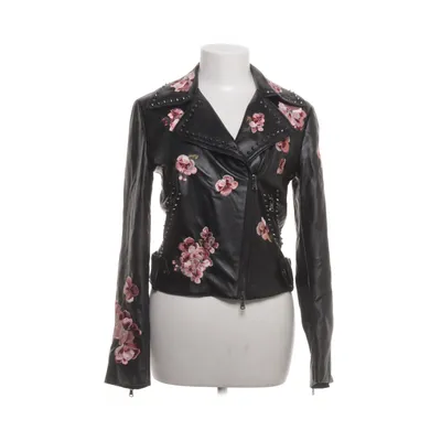 Bikerjakke (Sort, Flerfarvet) fra Twinset Polyester, Bomuld, Elastan