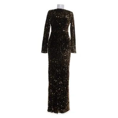 Aftonklänning (Svart, Guldfärgad) från Faeriesty Polyester, Linne