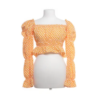Blouse (Oranje, Wit) van Divided by H&M Polyester, Elastaan