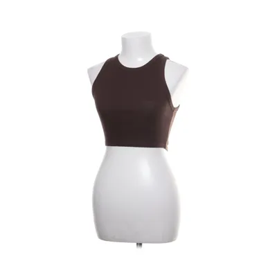 Crop top (Marron) de Zara Coton, Polyuréthane