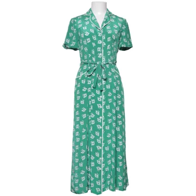 Shirt dress (Green, White) from HvN Silk