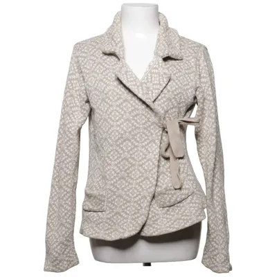 Wrap cardigan (Beige, White) from Playback Cotton