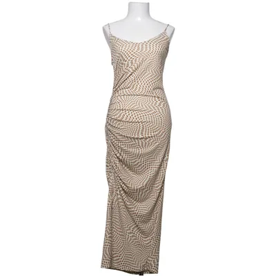 Långklänning (Beige, Brun) från Bershka Elastan, Polyester