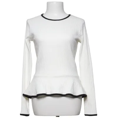 Top (Wit, Zwart) van Zara Trafaluc Katoen, Elastaan, Polyester