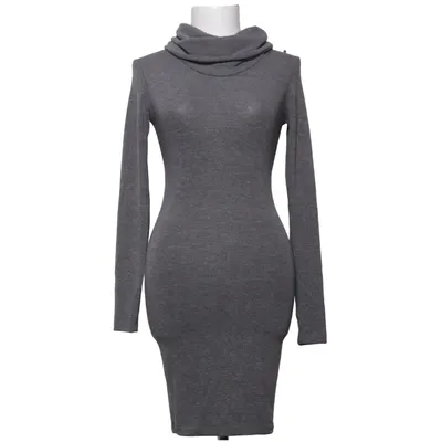 Jurk met col (Grijs) van Kikiriki Elastaan, Polyester, Viscose