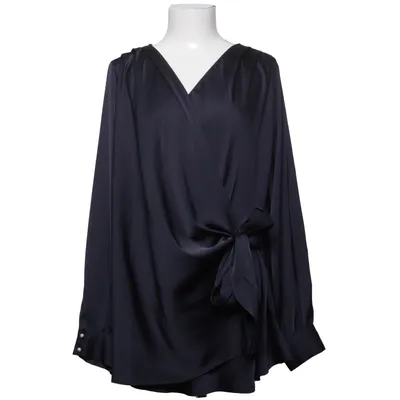 Slå-om bluse (Grå) fra Zizzi Polyester