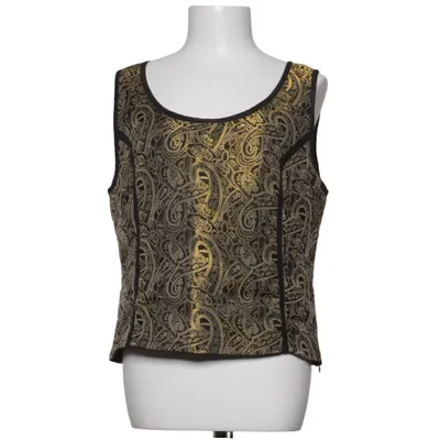 Top (Black, Gold) from Flash Acetate, Polyester