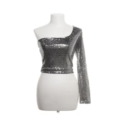 Crop top (Silver) from Paper Moon Elastane, Metallic fiber, Nylon, Polyester