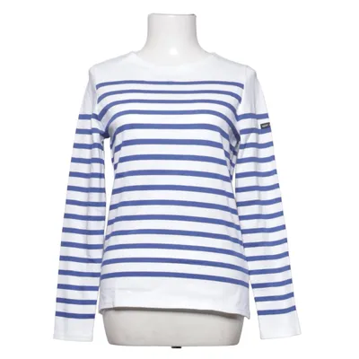 Langærmet t-shirt (Blå, Hvid) fra Saint James Bomuld