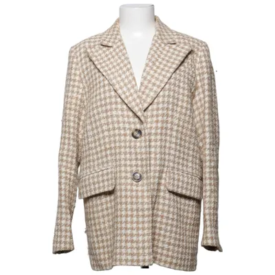 Blazer (Beige, White) from Julie Fagerholt Acetate, Acrylic, Cotton, Polyamide, Polyester, Viscose