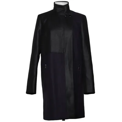 Coat (Black, Blue) from French Connection Acetate, Cashmere, Polyamide, Polyester, Wool