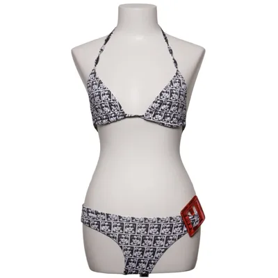 Bikini (Zwart, Wit) van Lycra Elastaan, Polyamide, Polyester