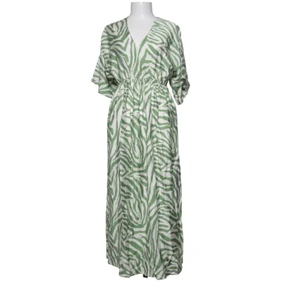 Maxi dress (Green, White) from Lilie Rose Cotton, Linen
