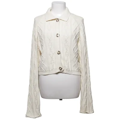 Cardigan (White) from NA-KD Cotton, Polyester