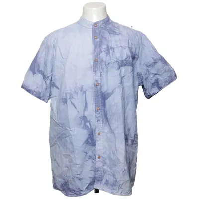 Chemise à manches courtes (Bleu, Gris) de Livergy Coton, Lin