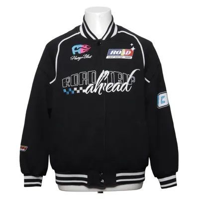 Bomberjacka (Svart, Vit, Flerfärgad) från Bershka Elastan, Polyester