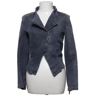 Bikerjack (Blauw) van Memory & Co Katoen, Elastaan