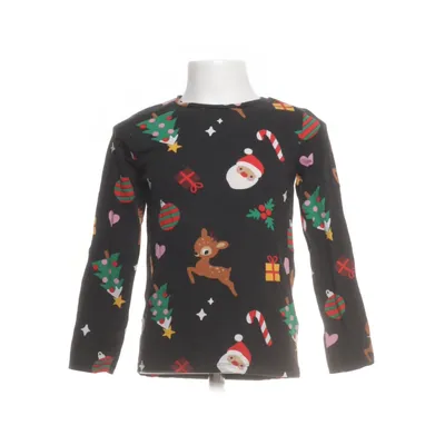 Långärmad t-shirt (Svart, Flerfärgad) från H&M Bomull, Elastan