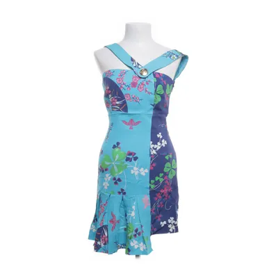 Dress (Blue, Multicolored) from Versace for H&M Polyester, Elastane, Silk