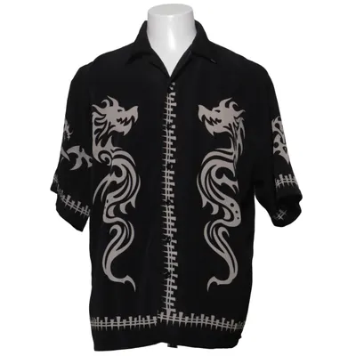 Kurzarmhemd (Schwarz, Beige) von Urban Streetwear Polyester