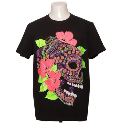 T-shirt (Zwart, Meerkleurig) van Codigo Katoen