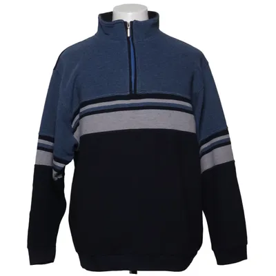 Fleecepullover (Blau, Grau) von Big Fashion Baumwolle, Polyester