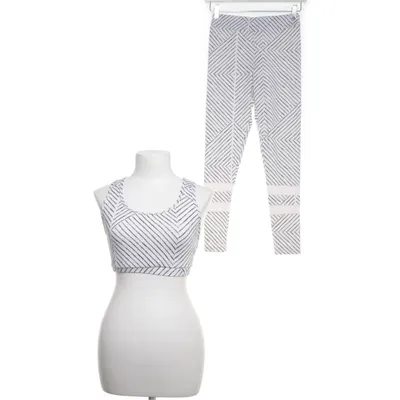 Träningsset (Vit, Grön) från Boohoo Fit Elastan, Polyester