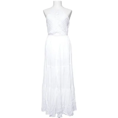 Robe longue (Blanc) de Calzedonia Coton, Polyester, Viscose