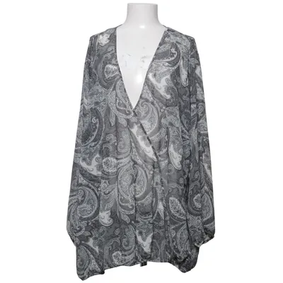 Blouse (Gray, Black, White) from Zizzi Polyester