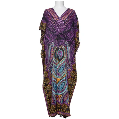 Kaftankjole (Sort, Lilla, Flerfarvet) Viscose