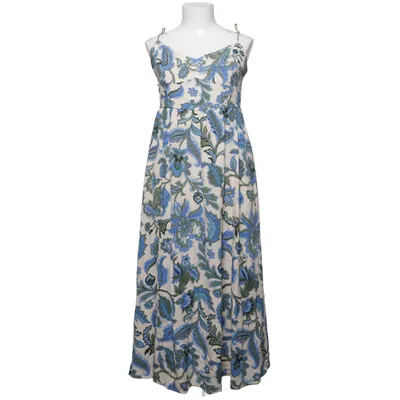 Maxi dress (Blue, Multicolored) from Zara Cotton, Linen, Viscose
