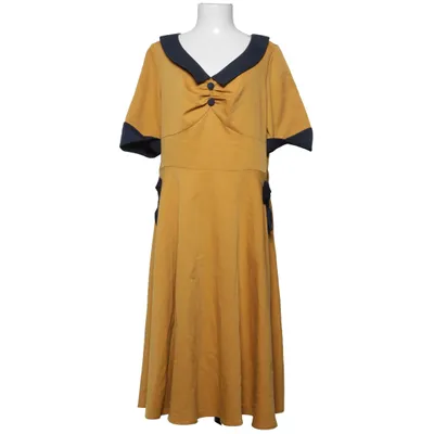 Dress (Yellow, Blue) from Voodoo Vixen Elastane, Polyester, Viscose