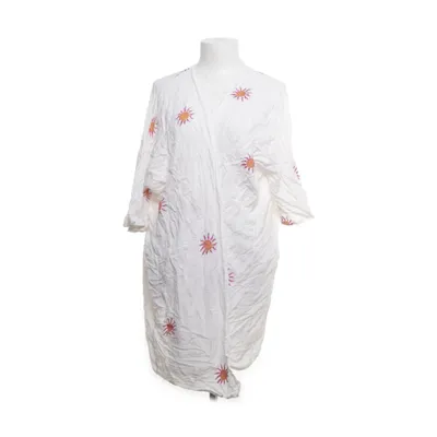 Cardigan (White, Multicolored) from Pull & Bear Cotton, Viscose