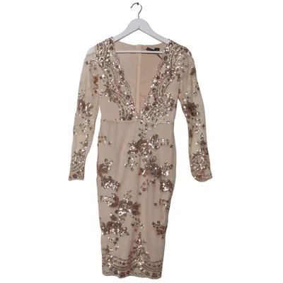 Cocktailkjole (Beige, Guld) fra Boohoo Petite Polyester