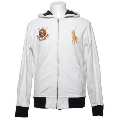Huvtröja (Vit, Svart) från Polo Ralph Lauren Akryl, Bomull