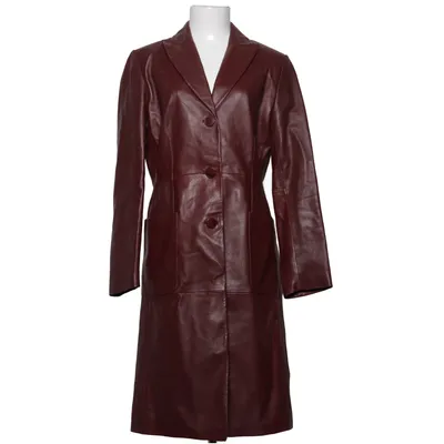 Læderfrakke (Rød) fra Zara Basic Læder, Polyester